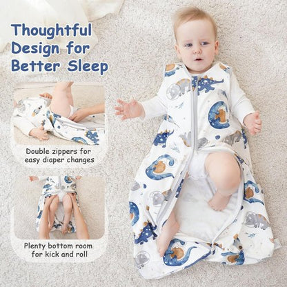 Looxii Baby Sleep Sack - 0.5 TOG 100% Cotton Wearable Blanket | 3-Pack Toddler Sleeping Bag (12-18 Months)