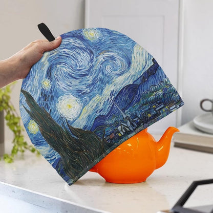 Large Double Insulated Teapot Cozy Kettle Cover | Night Starry Print | Keep Warm Breakfast Warmer for Kitchen Table,