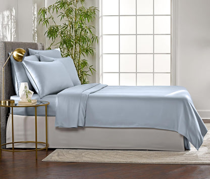 Pure Bamboo Full Bed Sheet Set - Luxuriously Soft & Cooling 100% Organic Viscose | Sterling Blue, 2-Year Quality Promise