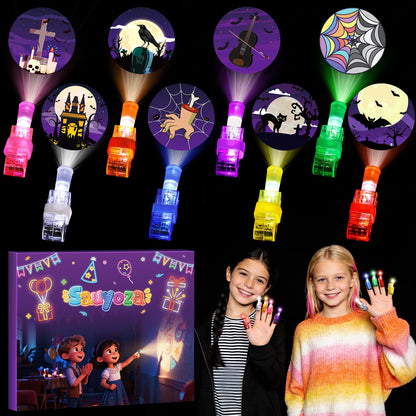 Sauyoza 36 Pack Gothic Party Favors LED Finger Lights, Wednesday Inspired Theme Birthday Goodie Bag Stuffers, Classroom Treasure Box Rewards, Halloween Party Supplies for Boys & Girls