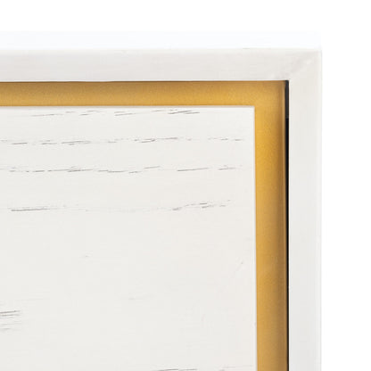 Safavieh NST6401C, 23" W x 16" L x 21.5" H, White Washed/Brass