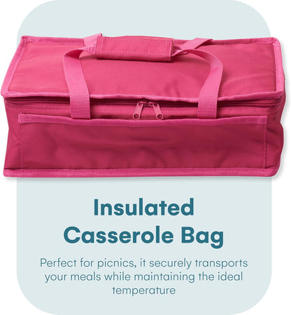 Dawhud Direct Insulated Casserole Carrier Bag - Food Transport Carrier for Hot or Cold Dishes - Thermal Travel Bags