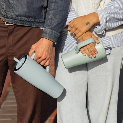 BrüMate Era 30 oz Tumbler with Handle and Straw | 100% Leakproof Insulated Water Bottle Tumbler with Lid and Flexible SoftSip Straw | Made of Stainless Steel | Cup Holder Friendly | 30oz (Juniper)