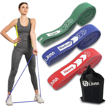 Fittest Pro by Limm Resistance Bands for Legs and Butt, Fabric Exercise Loop Bands Yoga, Pilates, Rehab, Fitness and Home Workout, Strength Bands for Booty