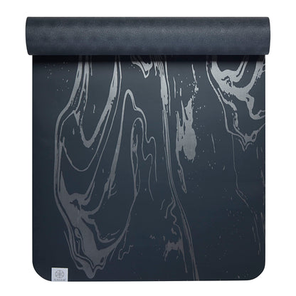 Gaiam Dry-Grip Yoga Mat - 5mm Thick Non-Slip Exercise & Fitness Mat for Standard or Hot Yoga, Pilates and Floor Workouts - Cushioned Support, Non-Slip Coat - 68 x 24 Inches