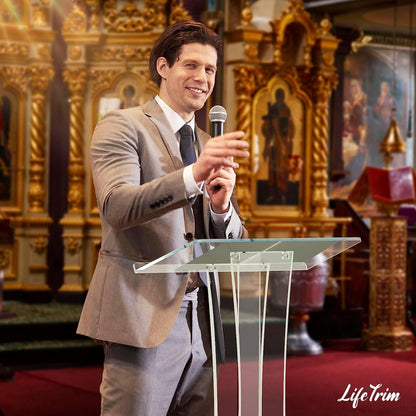Acrylic Podium Stand Portable Pulpits for Churches Clear Podium Lectern Shtender Hostess Stand Presentation Events Teacher Podium for Classroom Church Pulpit Transparent Modern Lecterns & Podiums