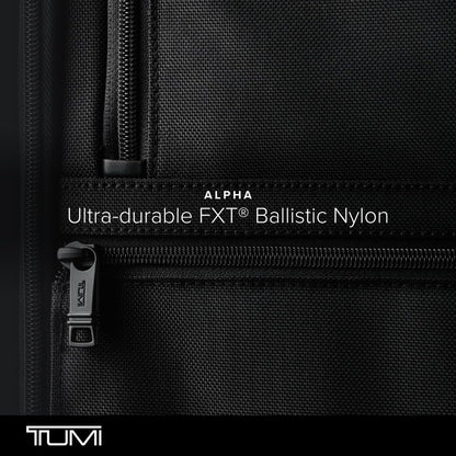 TUMI - Alpha Medium 15" Expansion Laptop Briefcase - Professional Briefcase for Commute or Travel - Padded Compartment Fits up to 15" Screen - Black Leather