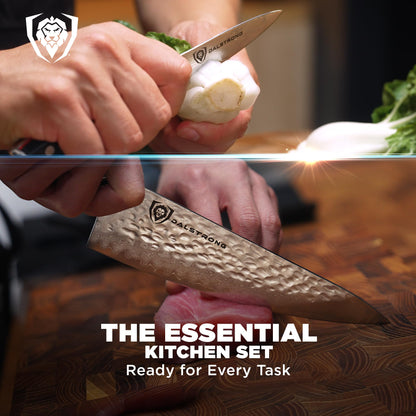 Dalstrong 2-Piece Japanese Knife Set — 8" Chef (Gyuto) + 3.5" Paring — 66-Layer Damascus AUS-10V Steel (8–12° Edge), G-10 Handles — Shogun ELITE For Sushi, Precision Prep & Serious Home Cooks