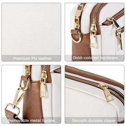 Telena Small Crossbody Bags For Women Vegan Leather Crossbody Purse With Adjustable Wide Strap For Daily Life
