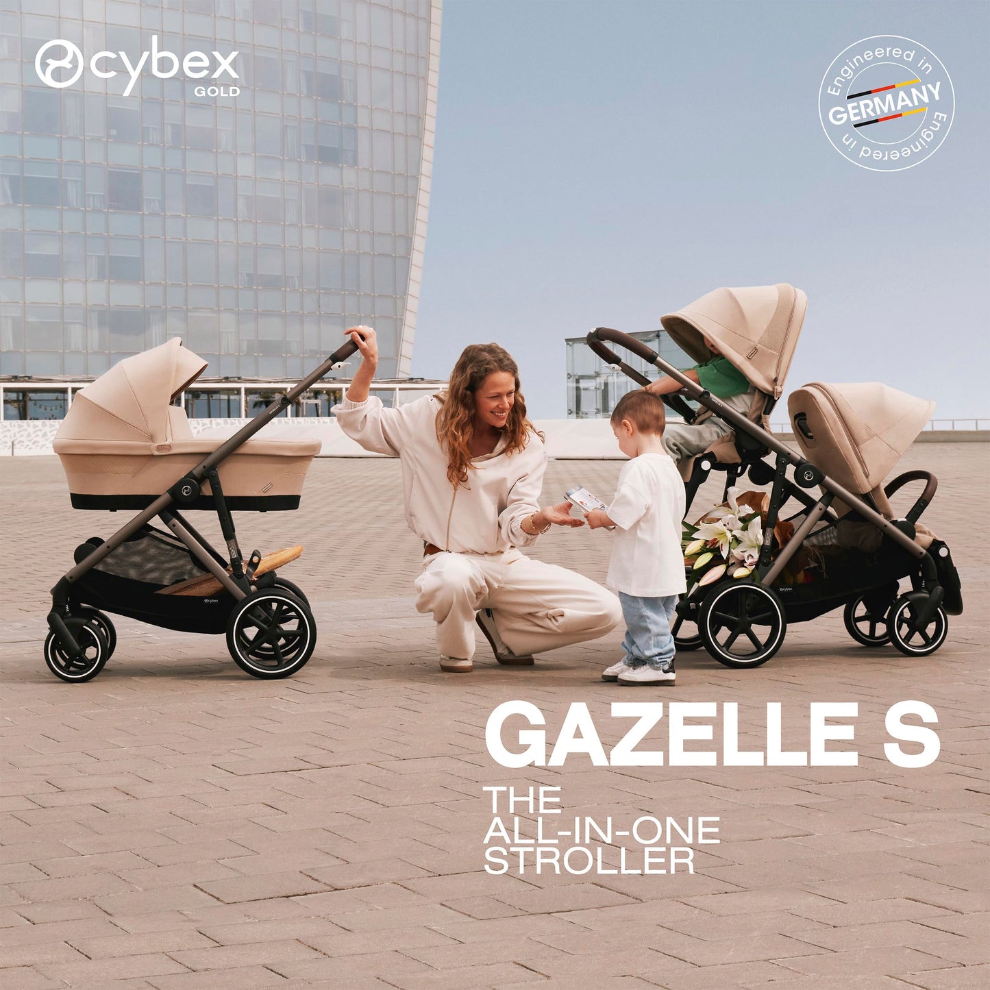 Cybex Gazelle S Stroller Modular Double Stroller for Infant and Toddler Includes Detachable Shopping Basket Over 20+ Configurations Folds Flat for Easy Storage Ocean Blue 28.4 pounds 1.0 Count