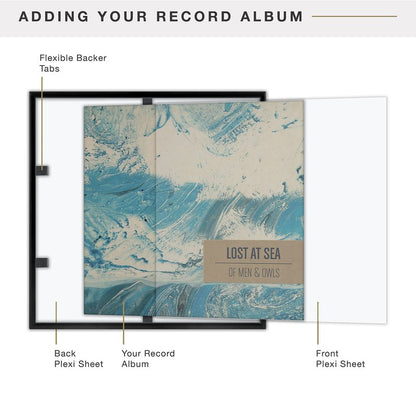 MCS Gallery Aluminum 12.5x12.5 Inch Album Cover Frame (6pk), Black (65506)