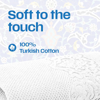 Set 6 Sets, EastNBlue Galata Premium Bath Towels of - Turkish Cotton Washcloths, Hand & Large Bath Towels Thick, Soft