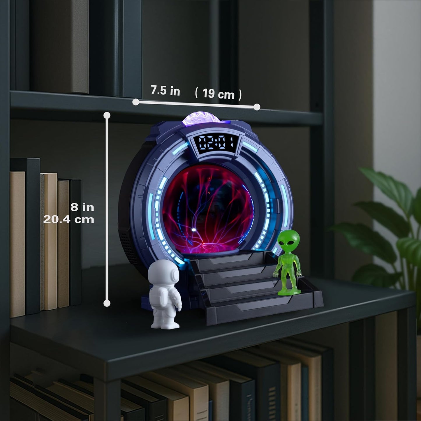 Back-to-School Season Boy Gift,Night Light Aurora Projector for Kids LED Plasma Ball Lamp/Clock,White Noise/Bluetooth