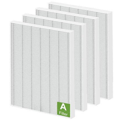 4 Pack 115115 Replacement Filter A Size 21 - Compatible with Winix PlasmaWave C535 5300 5300-2 6300 6300-2 P300 AM90 C909 9800, C535 Filter A