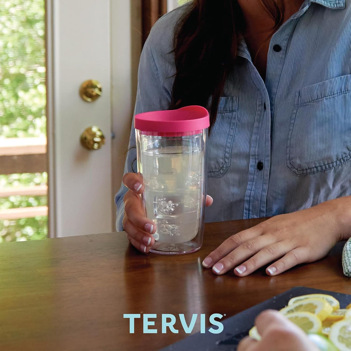 Tervis Watercolor Songbirds Double Walled Insulated Tumbler Cup - Made in USA, Keeps Drinks Cold & Hot, 16oz, Clear