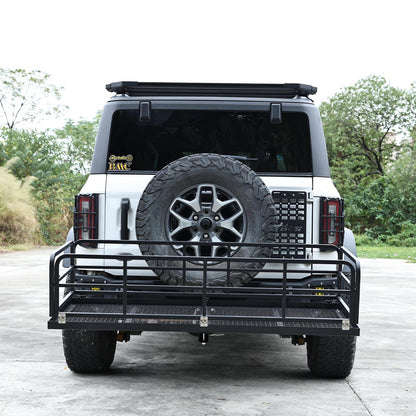 Garvee Foldable Hitch Mount Cargo Carrier, 750 Lbs Heavy Duty Steel Hitch Racks for 2'' Receiver, Folding Luggage Racks for Trailers, RVs, SUVs, Rust-Resistant & Easy to Assemble