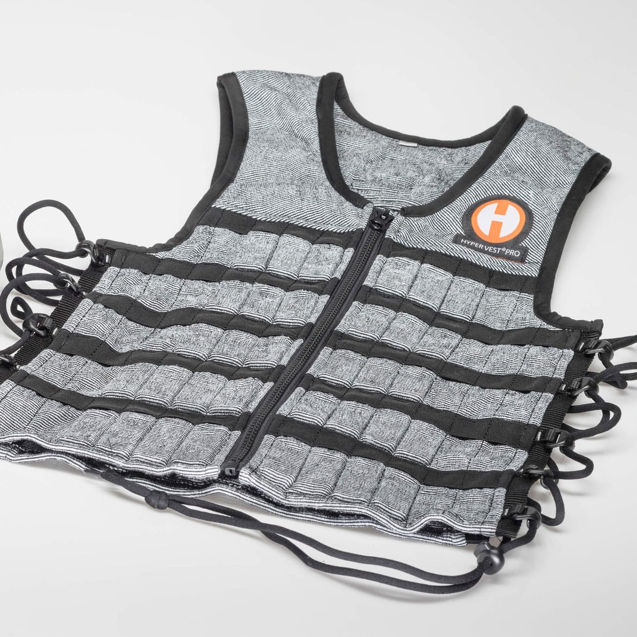 Hyperwear Hyper Vest PRO Adjustable Weighted Vest for Men and Women — Running, Walking, HIIT, Bone Density & Osteoporosis Exercise — No-Bounce Steel Micro-Weights, Slim Fit - Medium Size, Gray, 10 lb