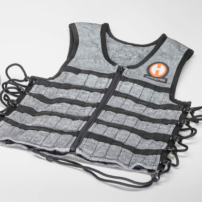 Hyperwear Hyper Vest PRO Adjustable Weighted Vest for Men and Women — Running, Walking, HIIT, Bone Density & Osteoporosis Exercise — No-Bounce Steel Micro-Weights, Slim Fit - Medium Size, Gray, 10 lb