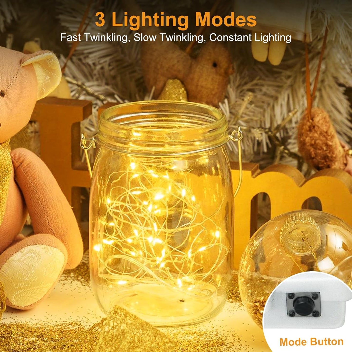 12 Pack [3 7ft 20 btfarm Fairy Lights Battery Operated Modes], Led Twinkle Lights String Lights Waterproof Bulk Small