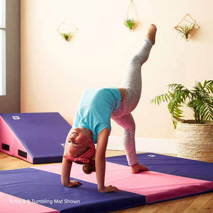 We Sell Mats Gymnastics Mat, Folding Tumbling Mat, Portable with Hook & Loop Fasteners