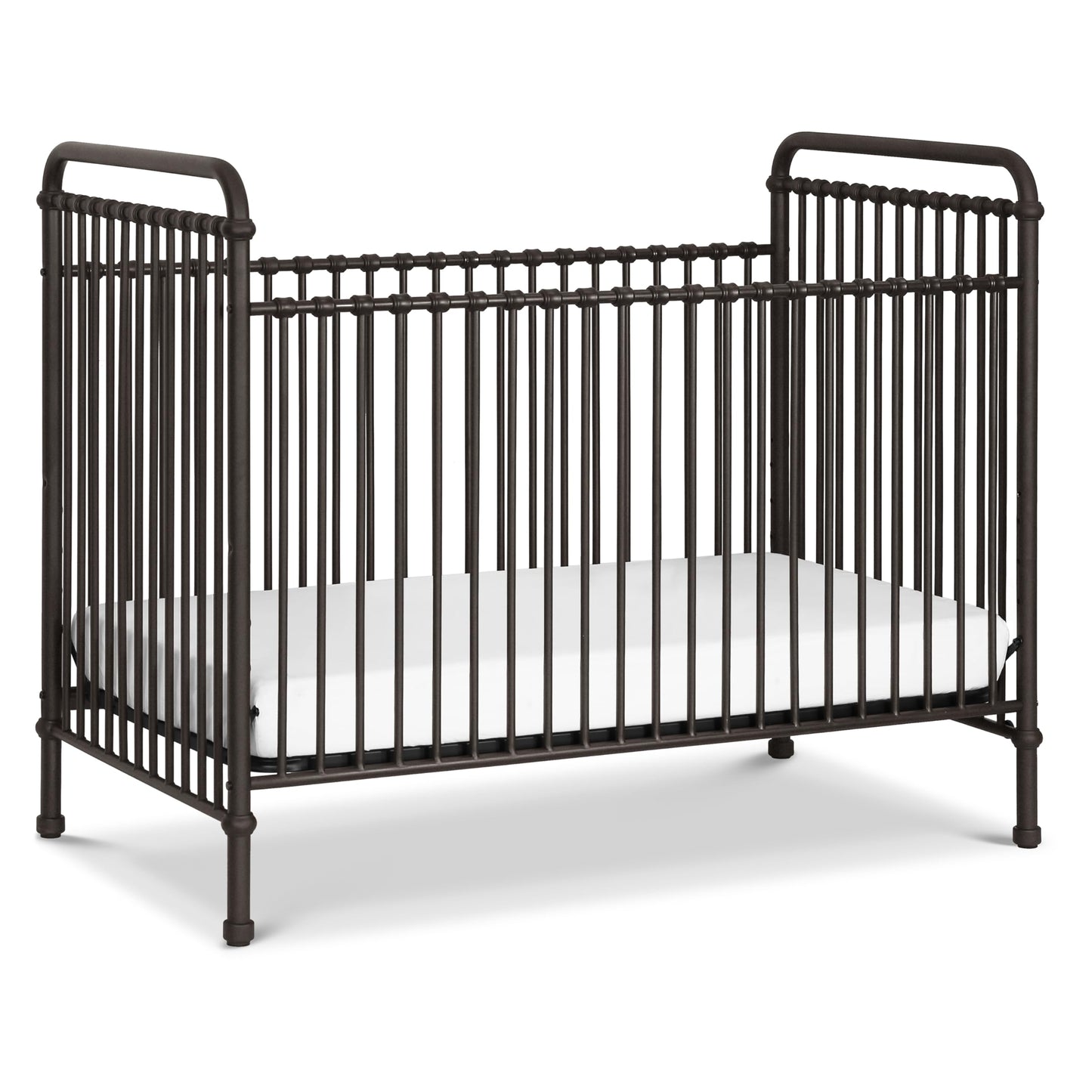 Namesake Abigail 3-in-1 Convertible Metal Crib in Vintage Iron, Greenguard Gold Certified