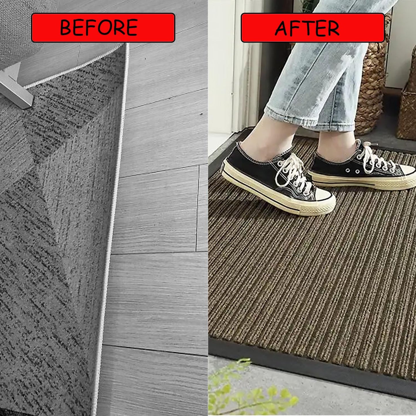CHUANGSEED Carpet Tape, Double Sided White Rug Tape for Tile Area Rugs, Strong Sticky Removable Tape, 2inchesx12yards