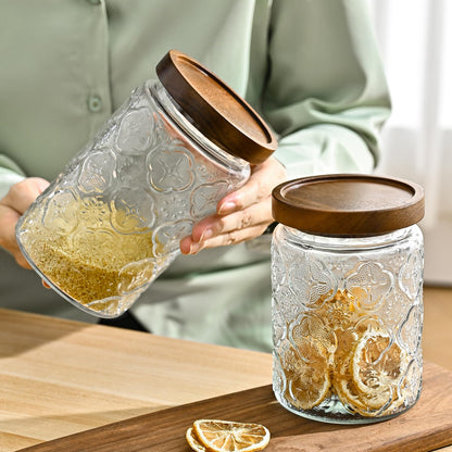 Adodeen 3-Pack 24oz Glass Jar With Airtight Lid,Kitchen Canisters For Countertop,Coffee Sugar Container Set,Pantry Glass Storage Containers For Flour,Candy,Loose Tea,Snack, mason jars