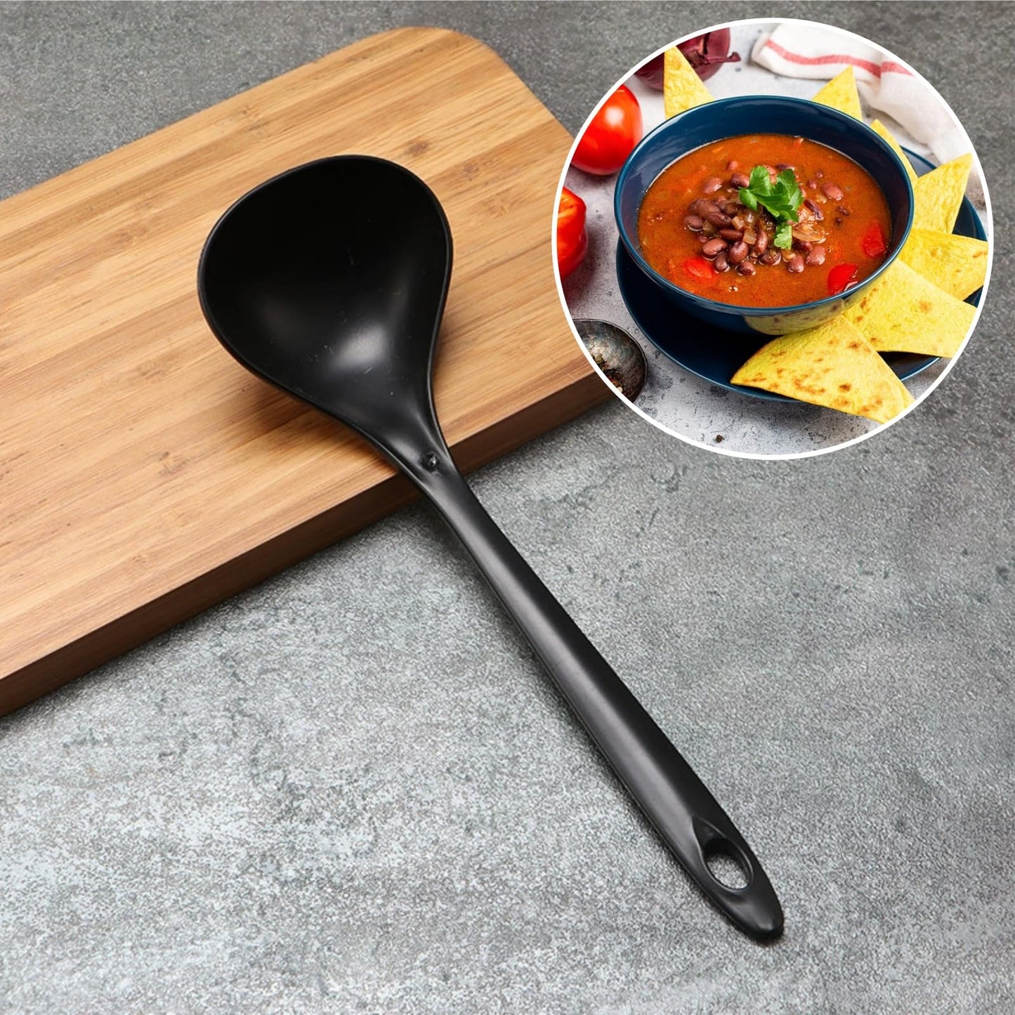 Acshio 40 Pack Plastic Ladle Spoons, 9 Inch Disposable Large Serving Spoons with Long Handle, Heat Resistant Soup Ladle Bulk for Party Catering Buffet Restaurant