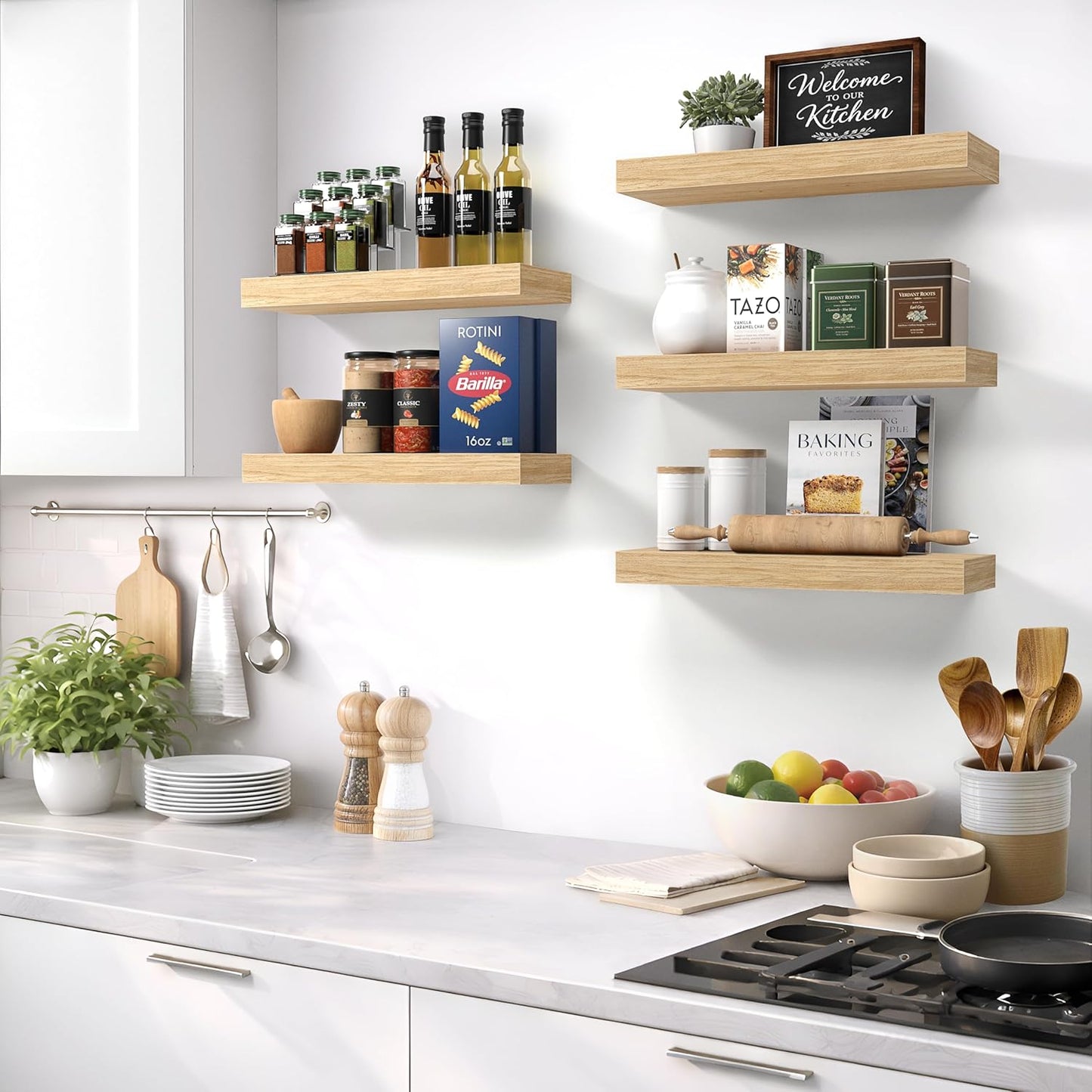 16 Inch 2 Pack) Sorbus Floating Shelves for Wall Floating Shelf for Kitchen, Bedroom, Living Room, Bathroom, Home