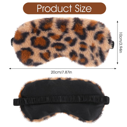 2 Pack Plush Sleeping Eye Mask Soft Plush Eye Mask Fuffy Eye Cover Comfortable Sleep Mask Blindfold Rainbow Faux Fur Eye Shade for Women, Men and Kids Travel Nap Sleeping 565488_2_3pL1H9vJ3