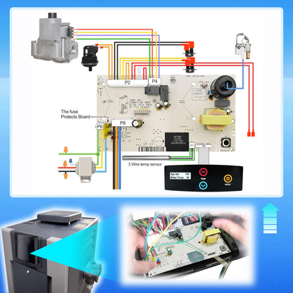 FARAMZ 2026 New Upgraded 013464F PC Board Control for Temperature Replacement for Raypak Digital Gas Heater Model 185B, 265B, 335B,405B,206A, 266A, 336A, 406A, 207A, 267A, 337A, and 407A
