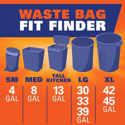 Hefty Small Trash Bags - Watermelon Scented | 4 Gallon, 52 Count for Odor Control