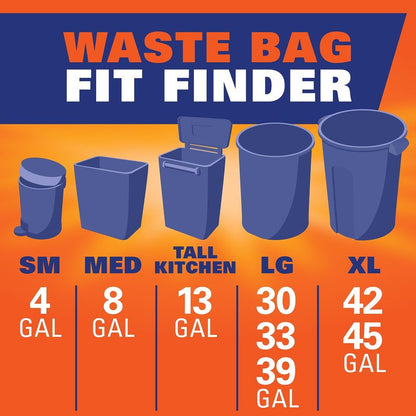 Hefty Ultra Strong 13 Gallon Trash Bags, Tall Kitchen Trash Bags 13 Gallon Size, Drawstring Closure, Continuous Odor Control, White, Lavender and Sweet Vanilla Scent, 80 Bags