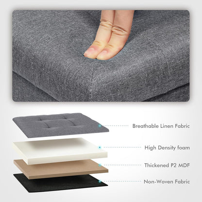 12.6 Inch B FSOBEIIALEO Storage Ottoman Cube Foldable Footrest, Chest & Seat for Living Room, Nursery, Bedroom Cube
