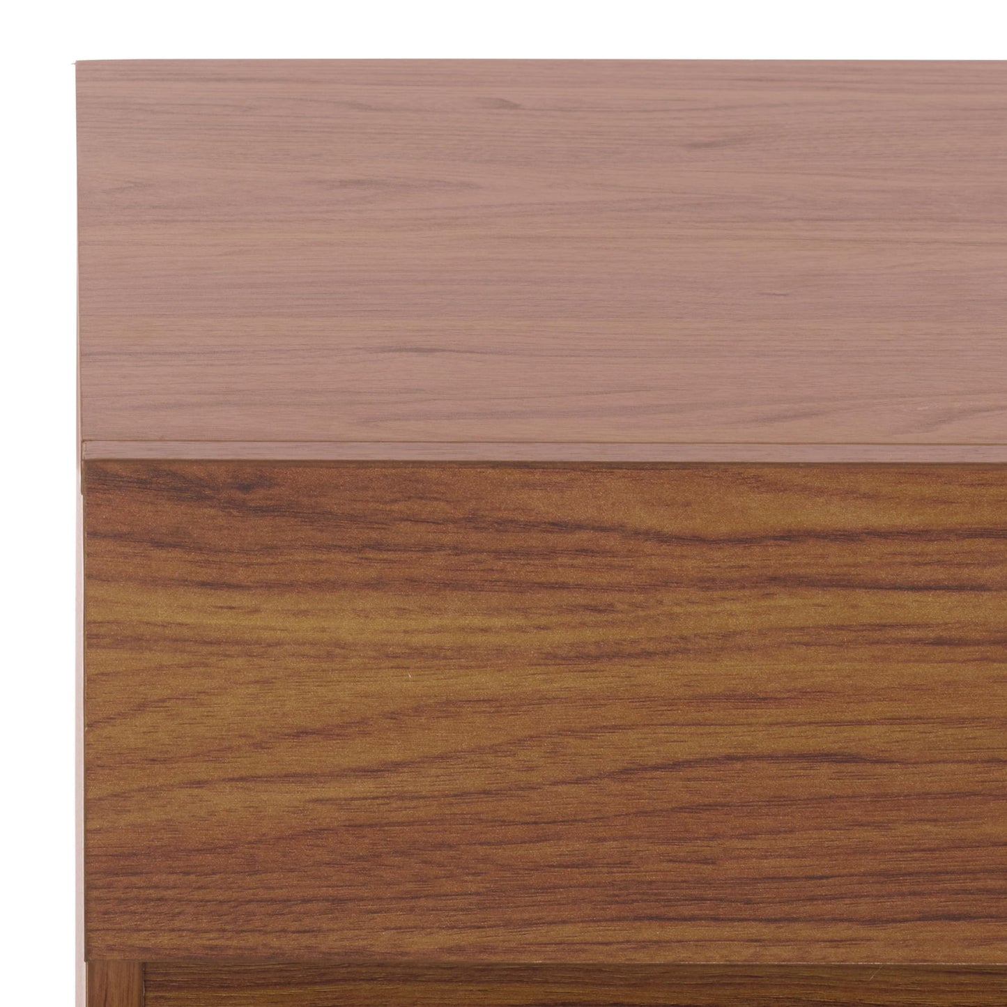 SAFAVIEH Home Collection - Quaid 1-Drawer 2-Door Nightstand Table with Interior Shelves, Walnut & Brass Bedside Storage (NST3104A)