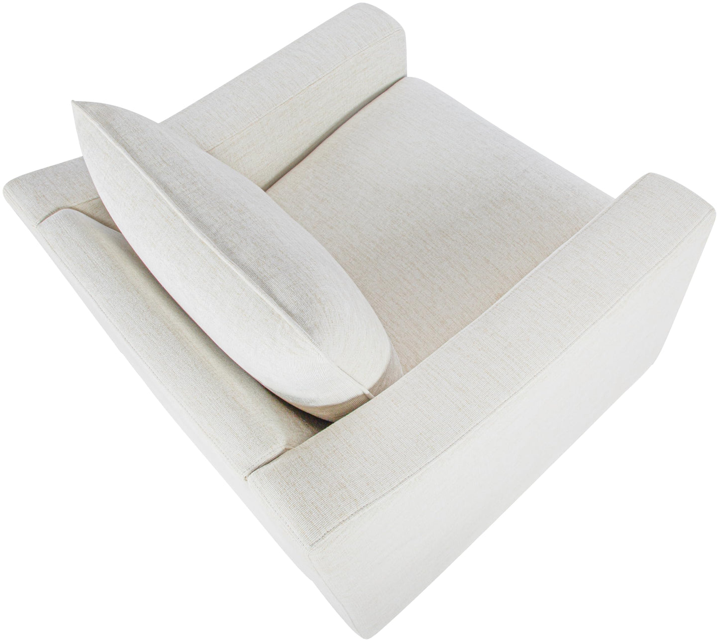 Livabliss Sutterlin Modern Accent Chair, 32" H x 35" W x 34" D, Cream