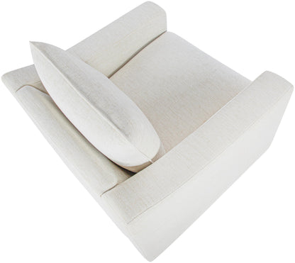 Livabliss Sutterlin Modern Accent Chair, 32" H x 35" W x 34" D, Cream