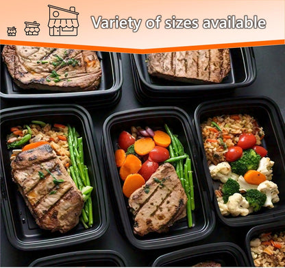 Mr Miracle 50 Pack Meal Prep Containers with Lids, 32 Oz Leakproof Take Out Containers, Microwave & Freezer Safe for