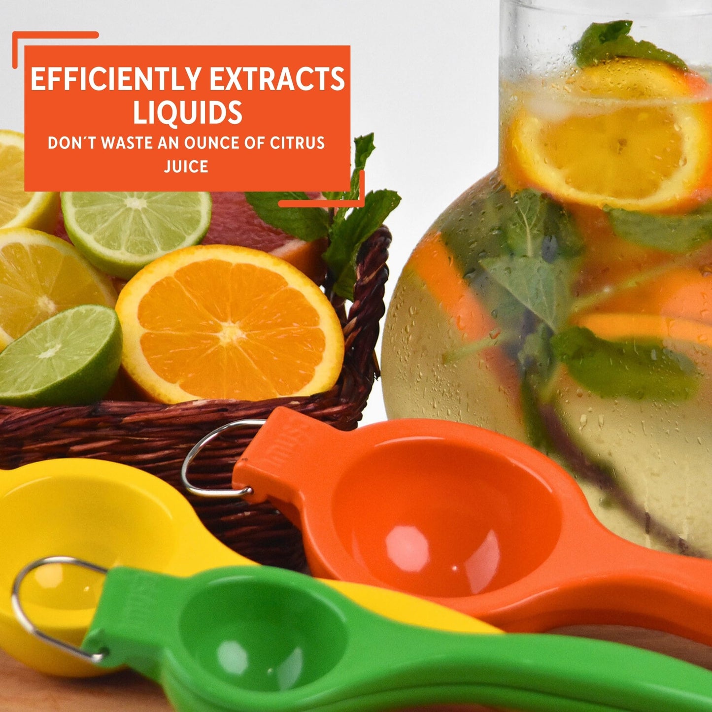IMUSA 3pc Lime, Lemon & Orange Squeezer Set