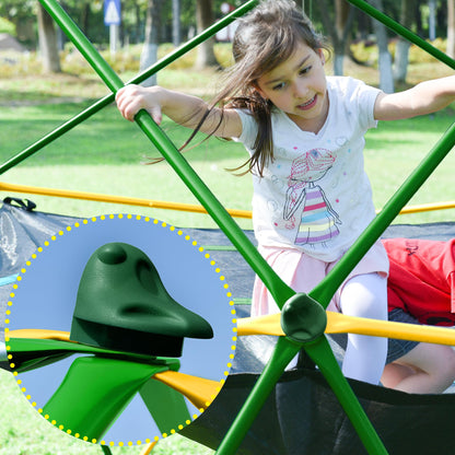 Virubi 12 FT Dome Climber, Outdoor Playground Climbing Dome Jungle Gym for Kids 3-10 Supporting 1000lbs, Easy Assembly Geometric Dome