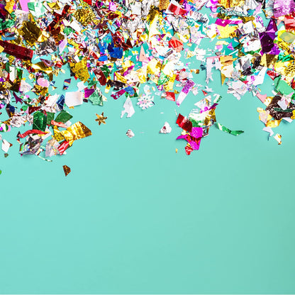 Jumbo Mylar Rainbow Foil Confetti - Glittering Metallic Confetti for New Year's, Birthdays, Weddings (300 Grams)