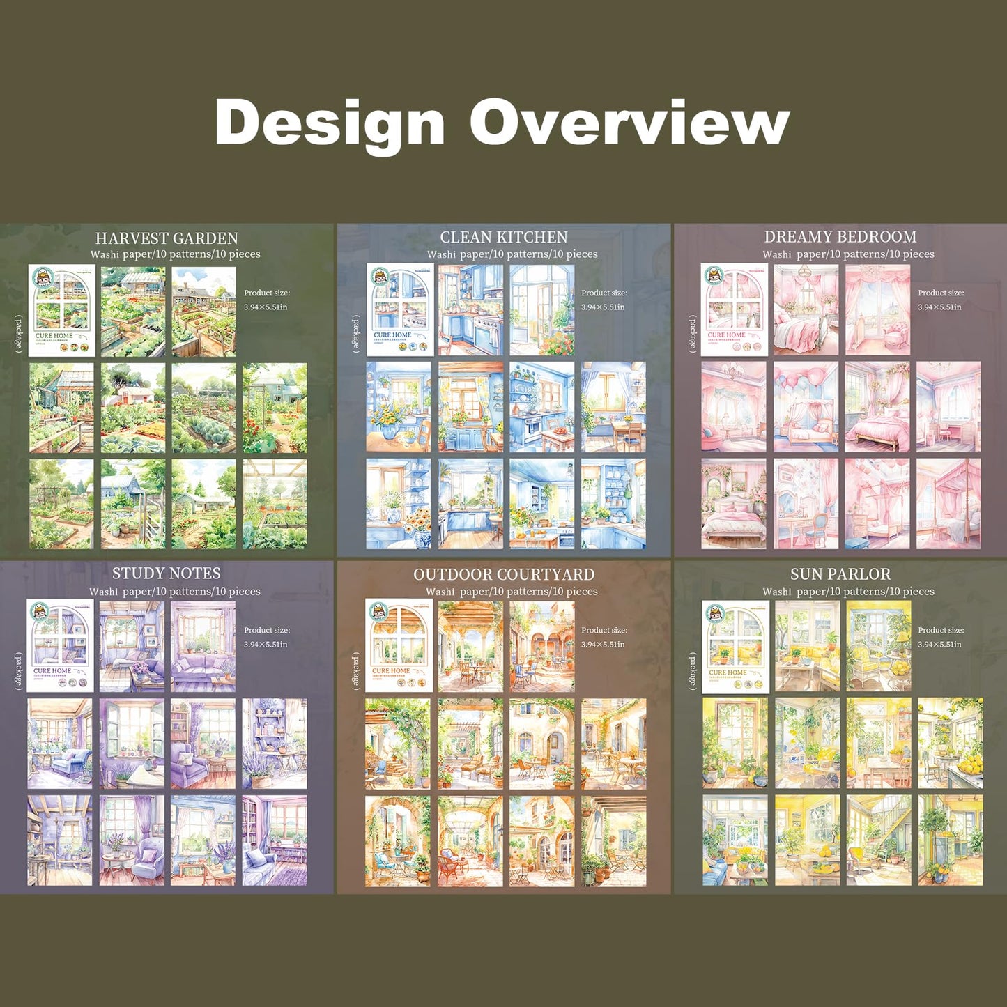 AuriicLeaf Cozy Interior Scene Washi Stickers, 60PCS Vintage Home Aesthetic Stickers for Scrapbooking Journaling Crafting Planner