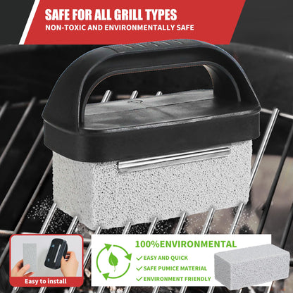 Griddle Cleaning Kit for Blackstone, 18 Pieces Flat Top Grill Cleaning Kit with Durable Scraper, Grill Brush, Cleaning Brick and Scouring Pads, Griddle Accessories Set for Easy Restoration