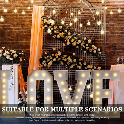 2 Bulbs13.8 3 4 Retisee Pcs Marquee Light String ft Long for Marquee Letters Numbers ft Tall Waterproof LED String
