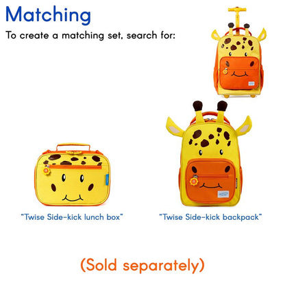 TWISE SIDE-KICK SCHOOL, TRAVEL ROLLING BACKPACK FOR KIDS AND TODDLERS (PUP)