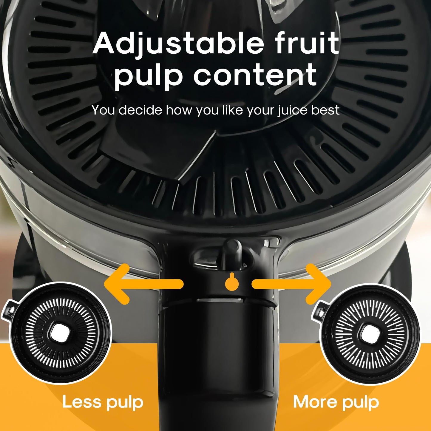 LEBENLANG BPA-Free Orange Juicer Electric - 27 OZ & 2 Cones with Pulp Control I Automatic & Electric Juicer for Citrus Lemon & Oranges I Orange juice squeezer machine Exprimidor de naranjas electrico