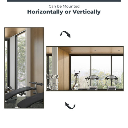 Nano Film Full Length Gym Mirror Shatterproof Oversized Full Body Glassless Mirror for Home Gym Dance Studio and Workout Room 36" x 72" Gold