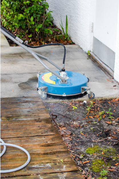Pressure-Pro 18" Surface Cleaner for Pressure Washer – 4500 PSI, 5 GPM, 180°F Hot Water Rated, 3/8" Quick Connect, Dual Handle w/Wheels, Commercial Driveway & Patio Cleaner