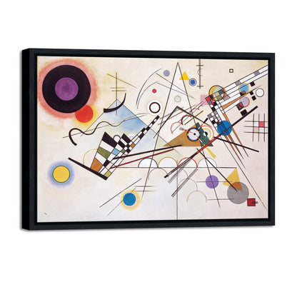 Wieco Art Framed Canvas Wall Art Composition VII, 1913 by Wassily Kandinsky Classic Abstract Famous Paintings Reproductions Canvas Wall Art for Home Decoration