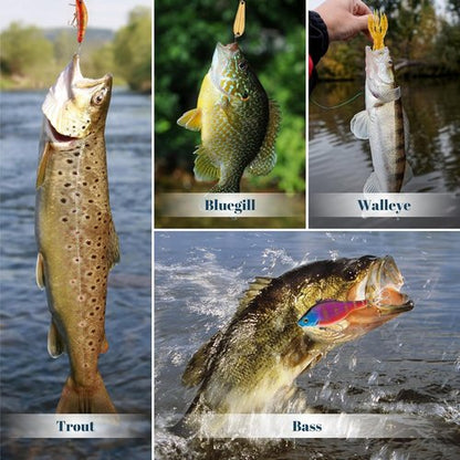Fishing Advent Calendar 2025 - Lures Kit with Tackle Box | 24-Day Countdown Gift for Men & Boys